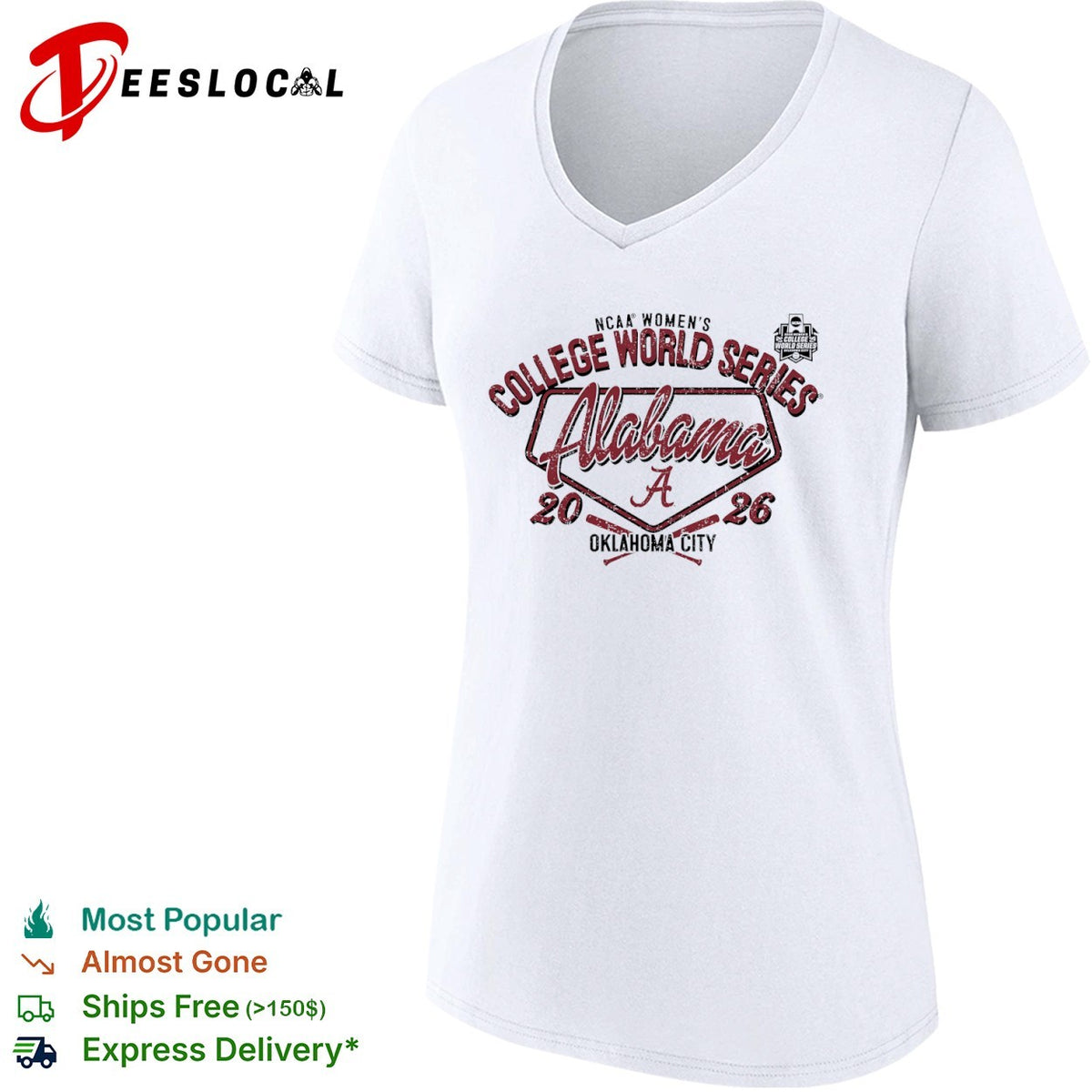 Alabama NCAA College World Series 2026 Oklahoma City Crimson Tide softball shirt