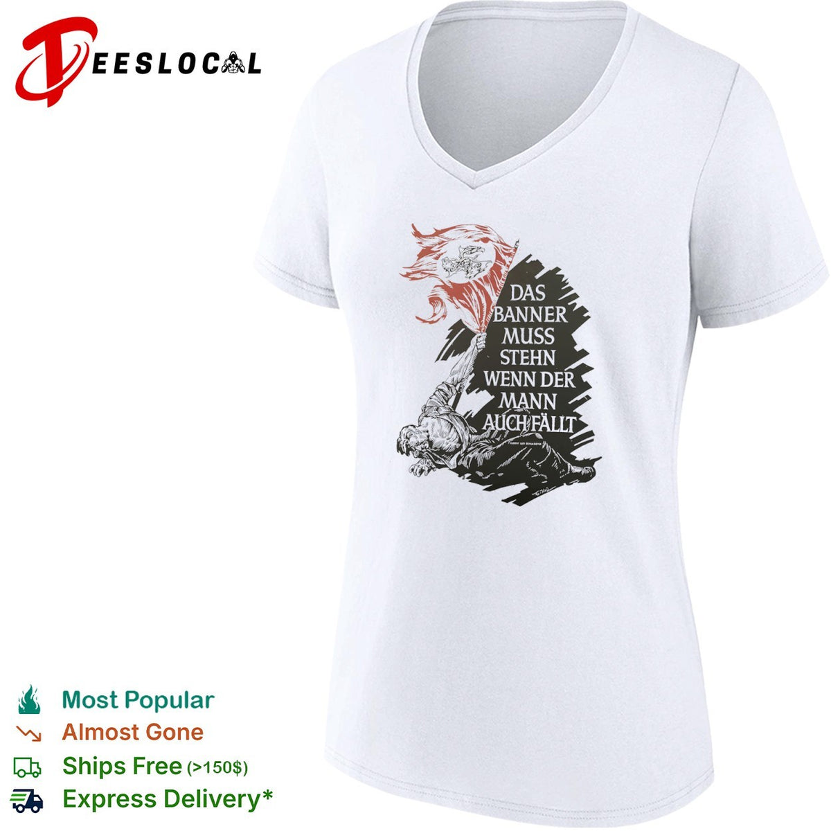 Albert Leo Schlageter Das Banner muss stehn wenn der Mann auch fallt propaganda shirt