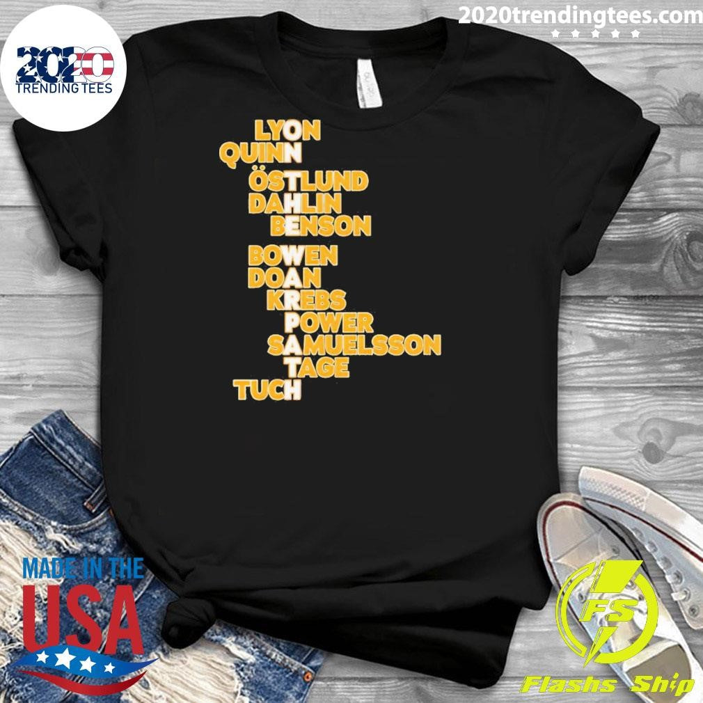 Alex Lyon Dylan Cozens Rasmus Dahlin Tage Thompson Alex Tuch Buffalo Sabres Hockey On The Warpath Names 2026 Shirt