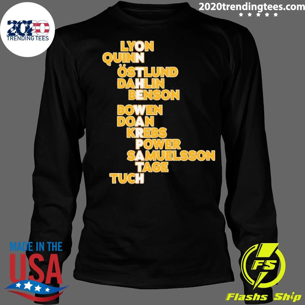 Alex Lyon Dylan Cozens Rasmus Dahlin Tage Thompson Alex Tuch Buffalo Sabres Hockey On The Warpath Names 2026 Shirt