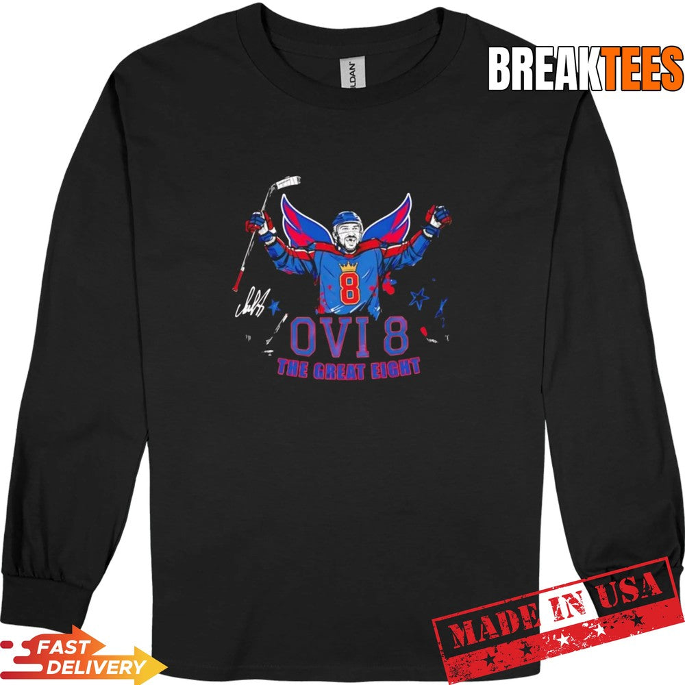 Alexander Ovechkin Washington Capitals NHL the great eight siganture t-shirt