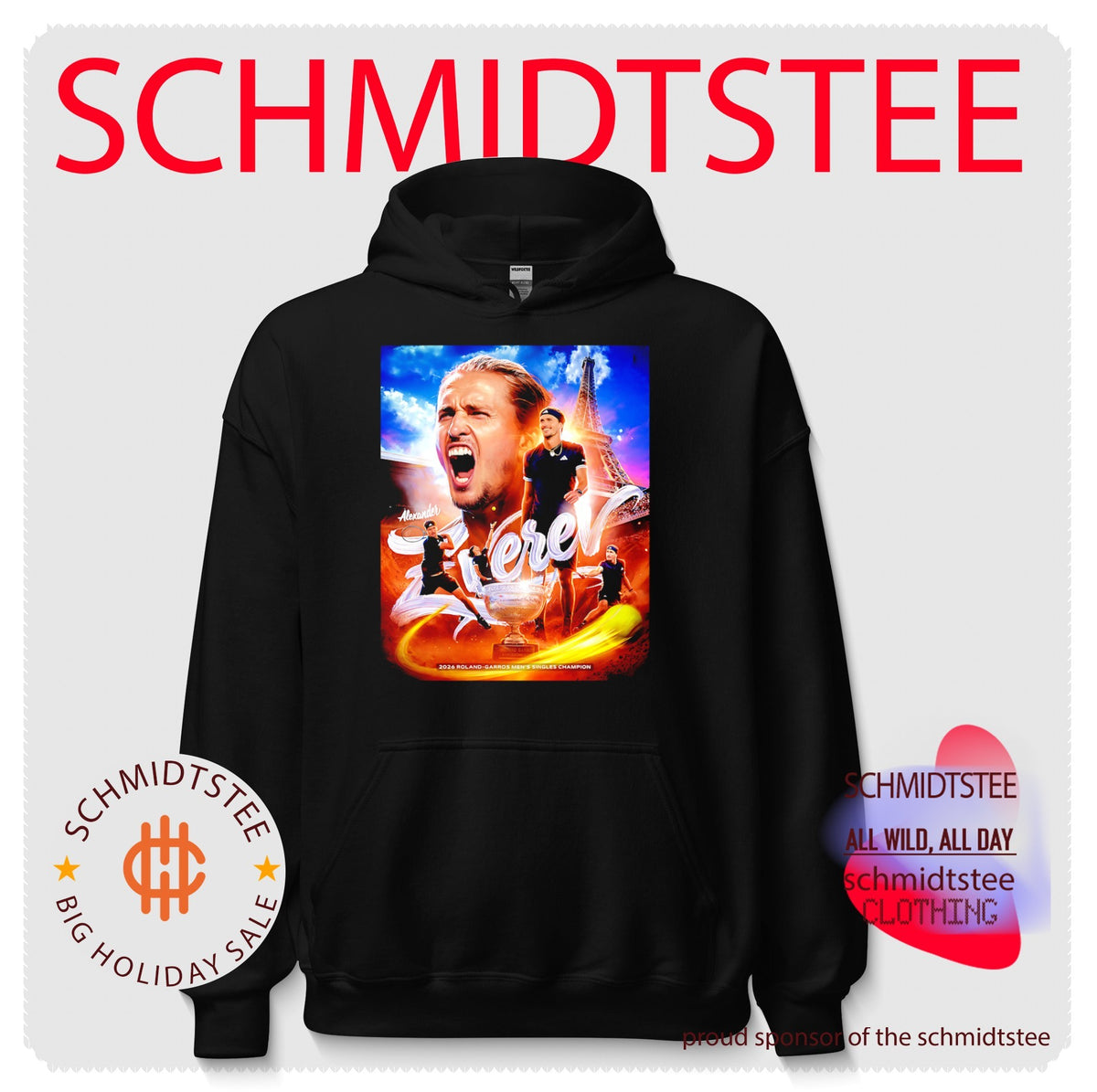 Alexander Zverev 2026 Roland Garros Men’s Singles Champion shirt