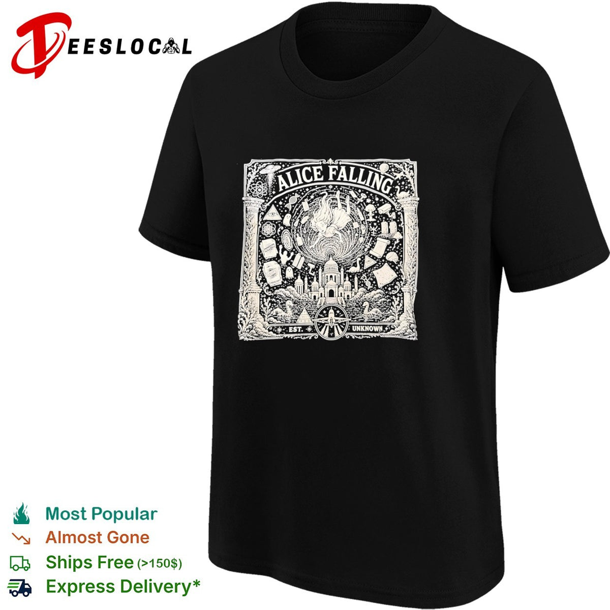 Alice Falling conspiracy theory aesthetic Alice in Wonderland shirt