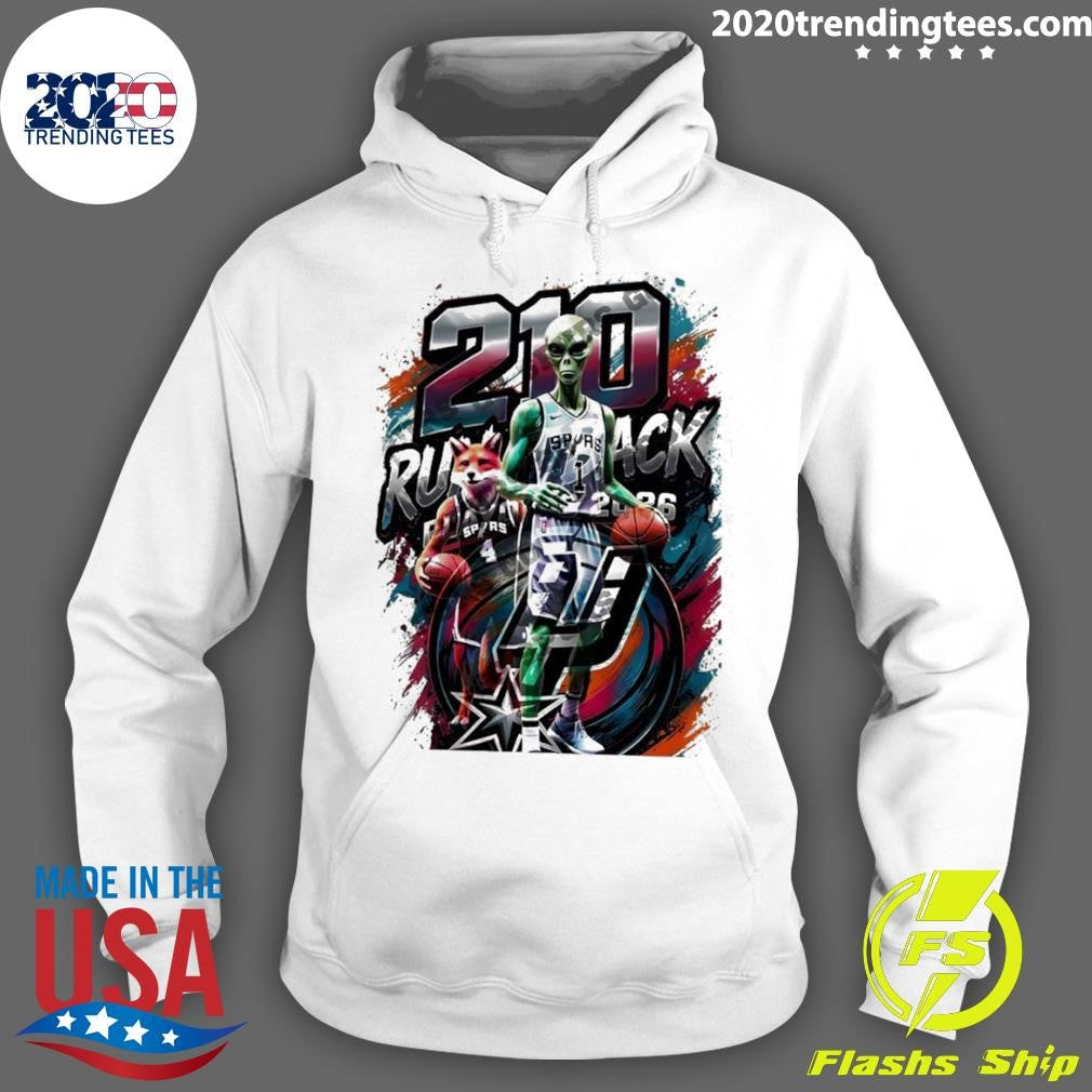 Alien Victor Wembanyama 210 Run Back San Antonio Spurs Basketball Graphic Shirt