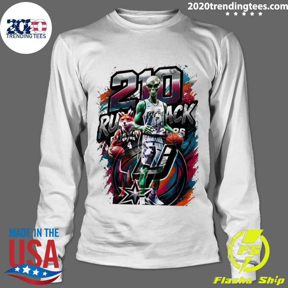 Alien Victor Wembanyama 210 Run Back San Antonio Spurs Basketball Graphic Shirt