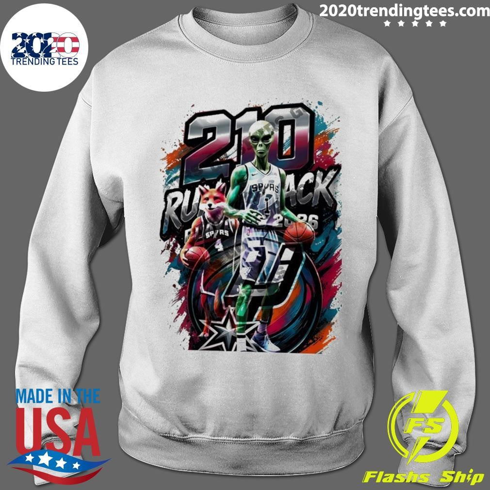 Alien Victor Wembanyama 210 Run Back San Antonio Spurs Basketball Graphic Shirt