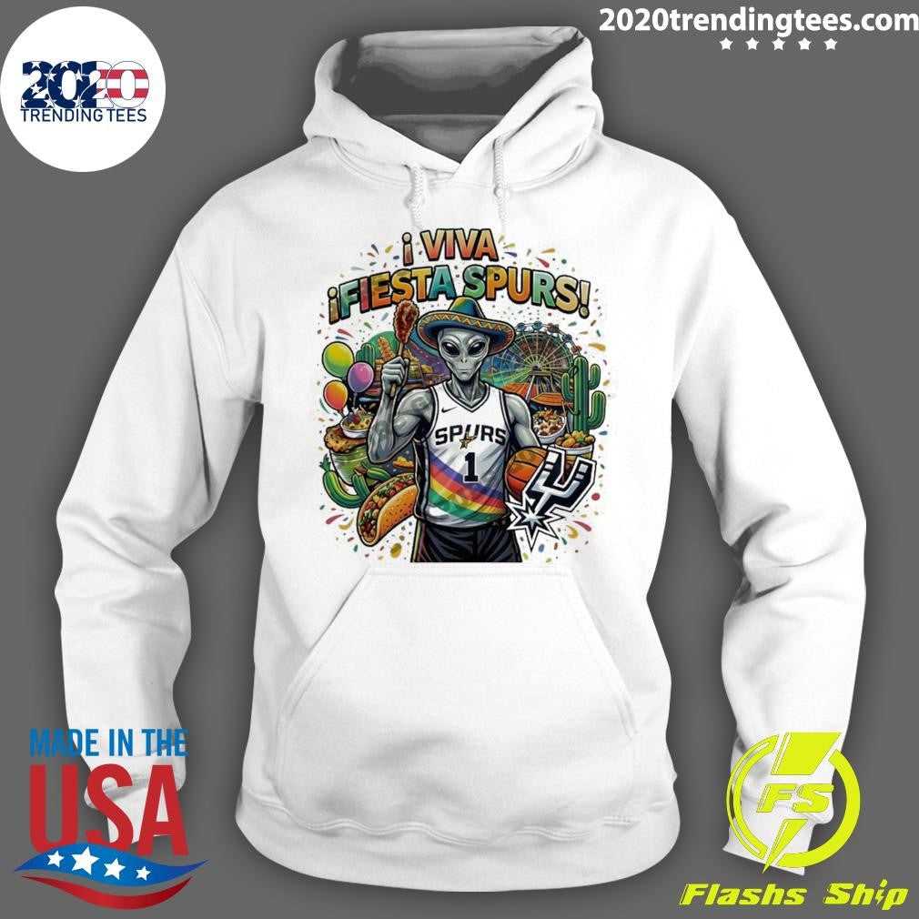 Alien Victor Wembanyama Fiesta San Antonio Spurs Basketball Mexico Viva Fiesta Spurs shirt