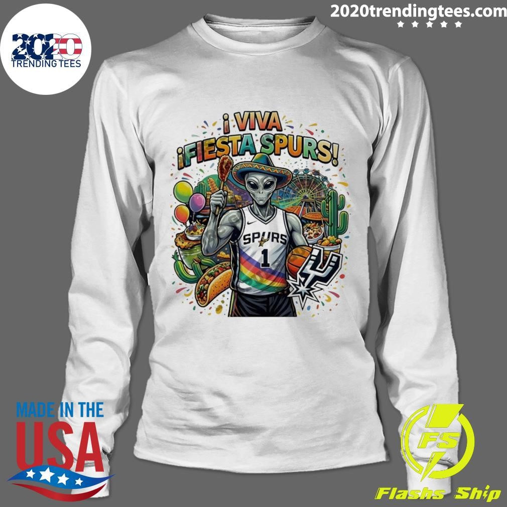 Alien Victor Wembanyama Fiesta San Antonio Spurs Basketball Mexico Viva Fiesta Spurs shirt