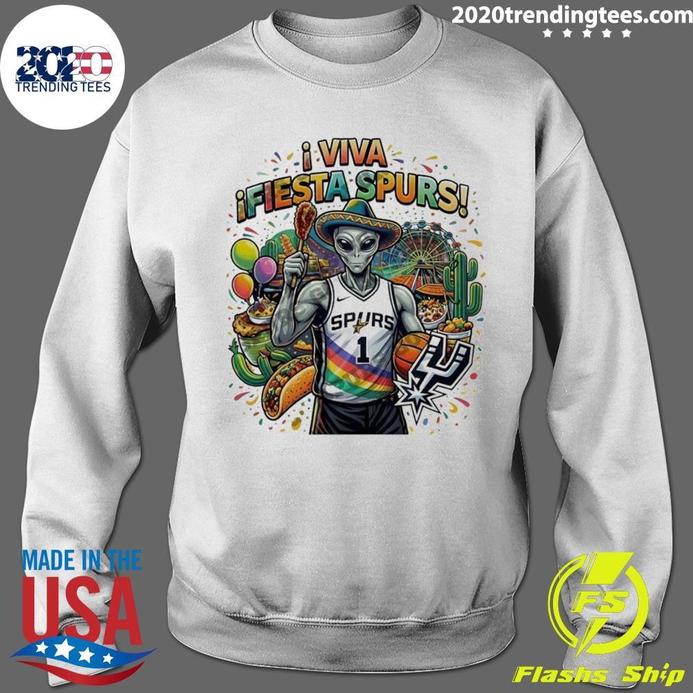 Alien Victor Wembanyama Fiesta San Antonio Spurs Basketball Mexico Viva Fiesta Spurs shirt