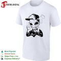Alien smoking weed flipping off middle finger rap shirt