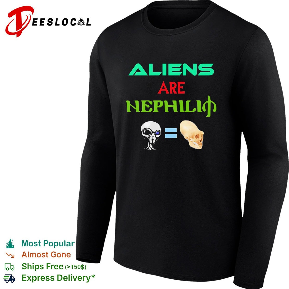 Aliens are Nephilim Paracelsus Alien and Elongated Skull Conspiracy Theory shirt