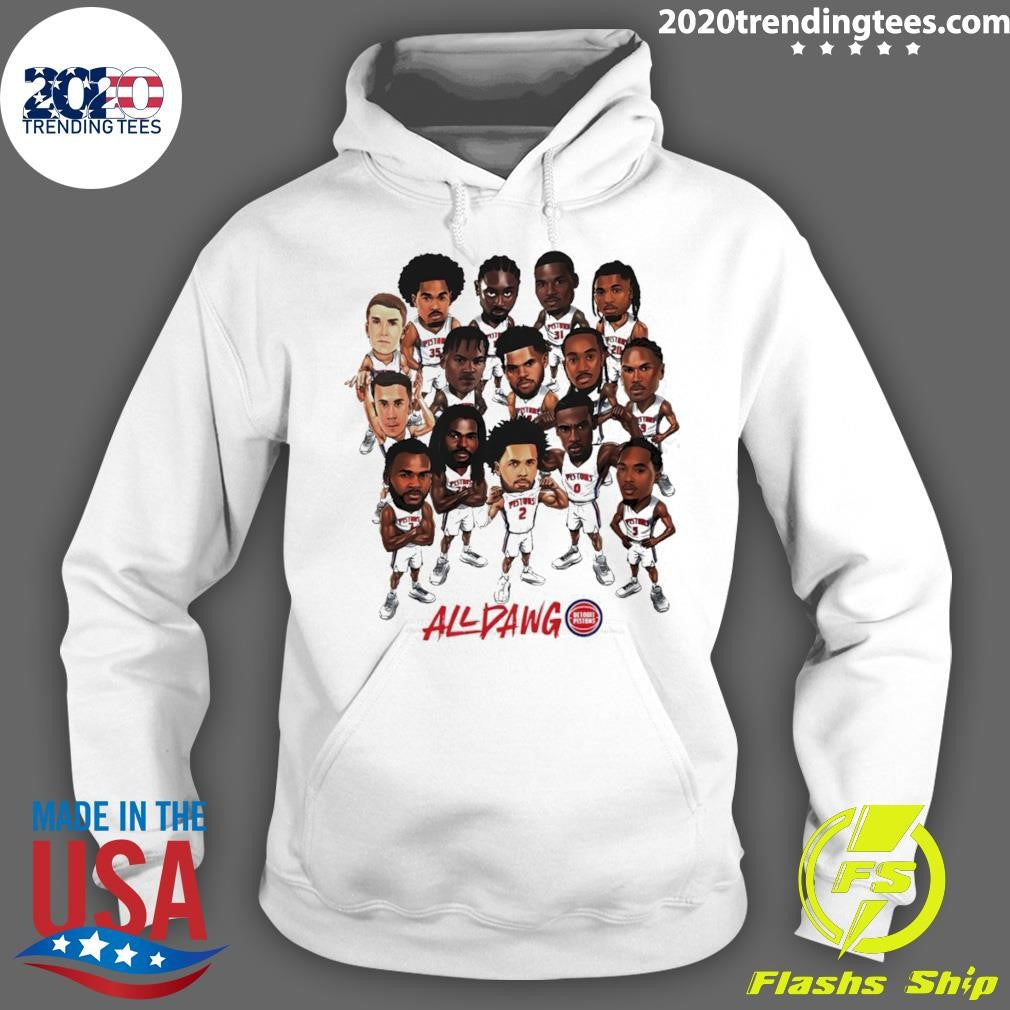 All Dawg Detroit Pistons Baseball Playoffs Nba 2026 Players Cartoon Shirt