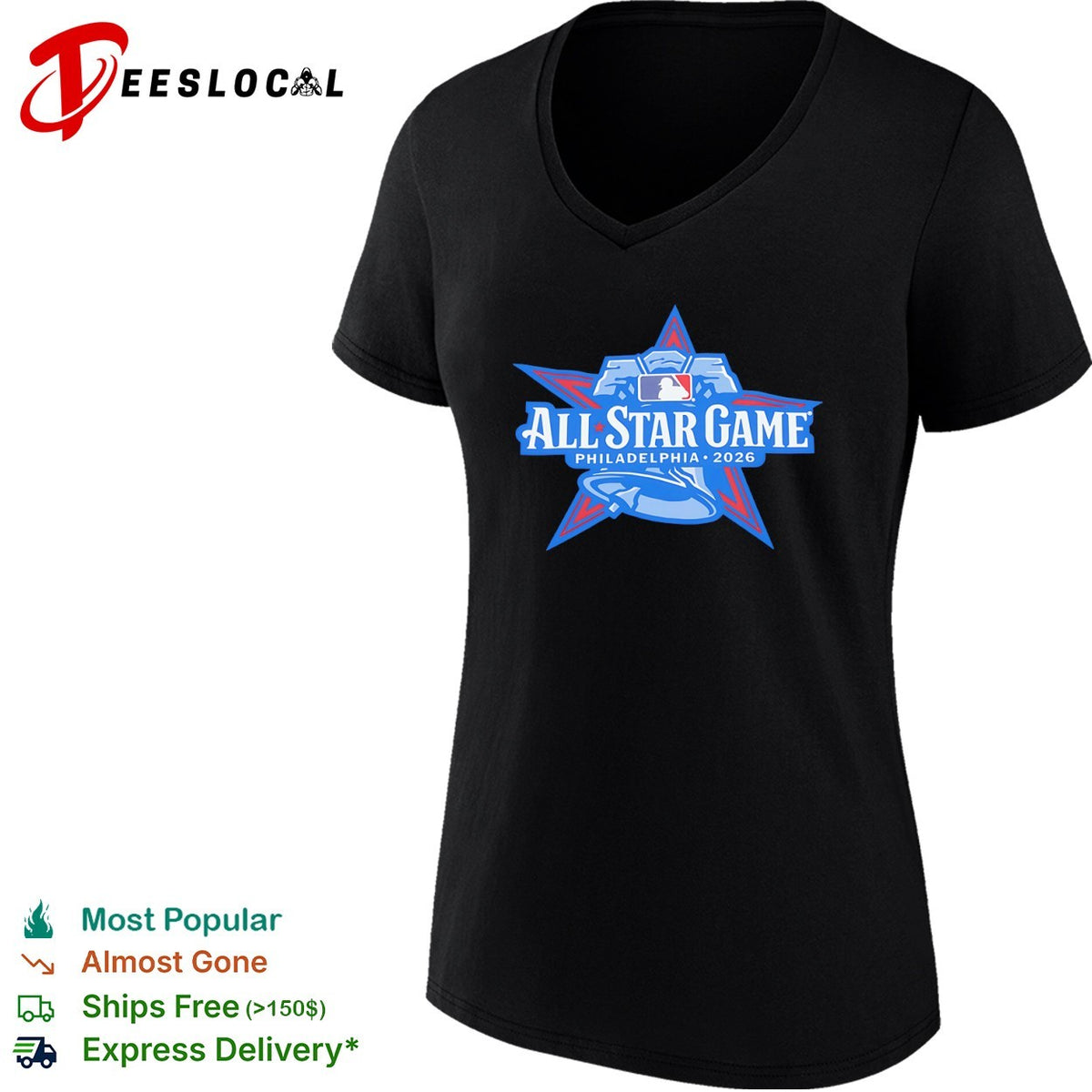 All Star Game Philadelphia 2026 MLB Logo Liberty Bell Baseball shirt