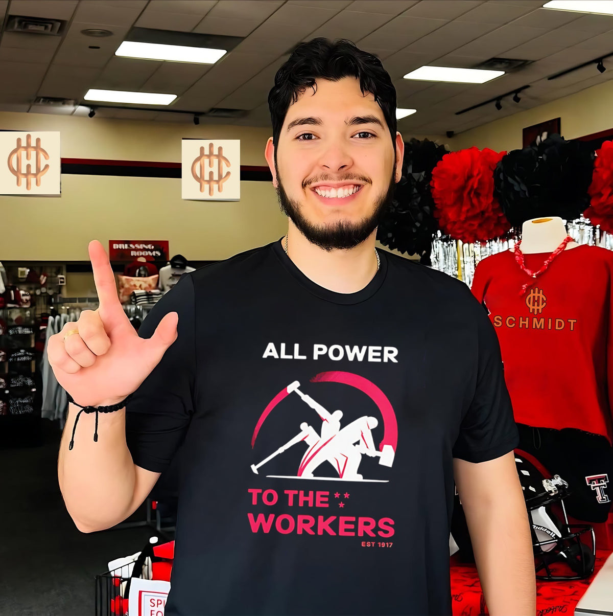All power to the workers illustration shirt