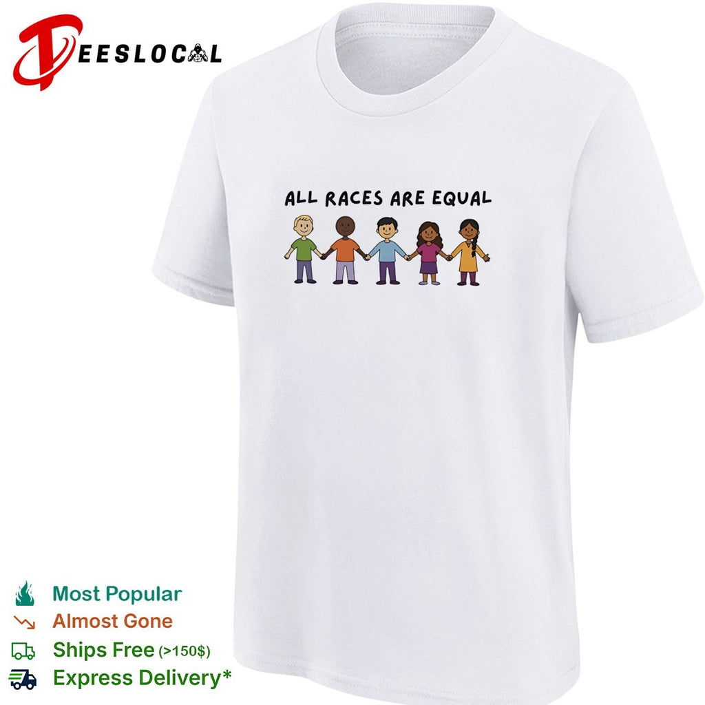 All races are equal cartoon shirt