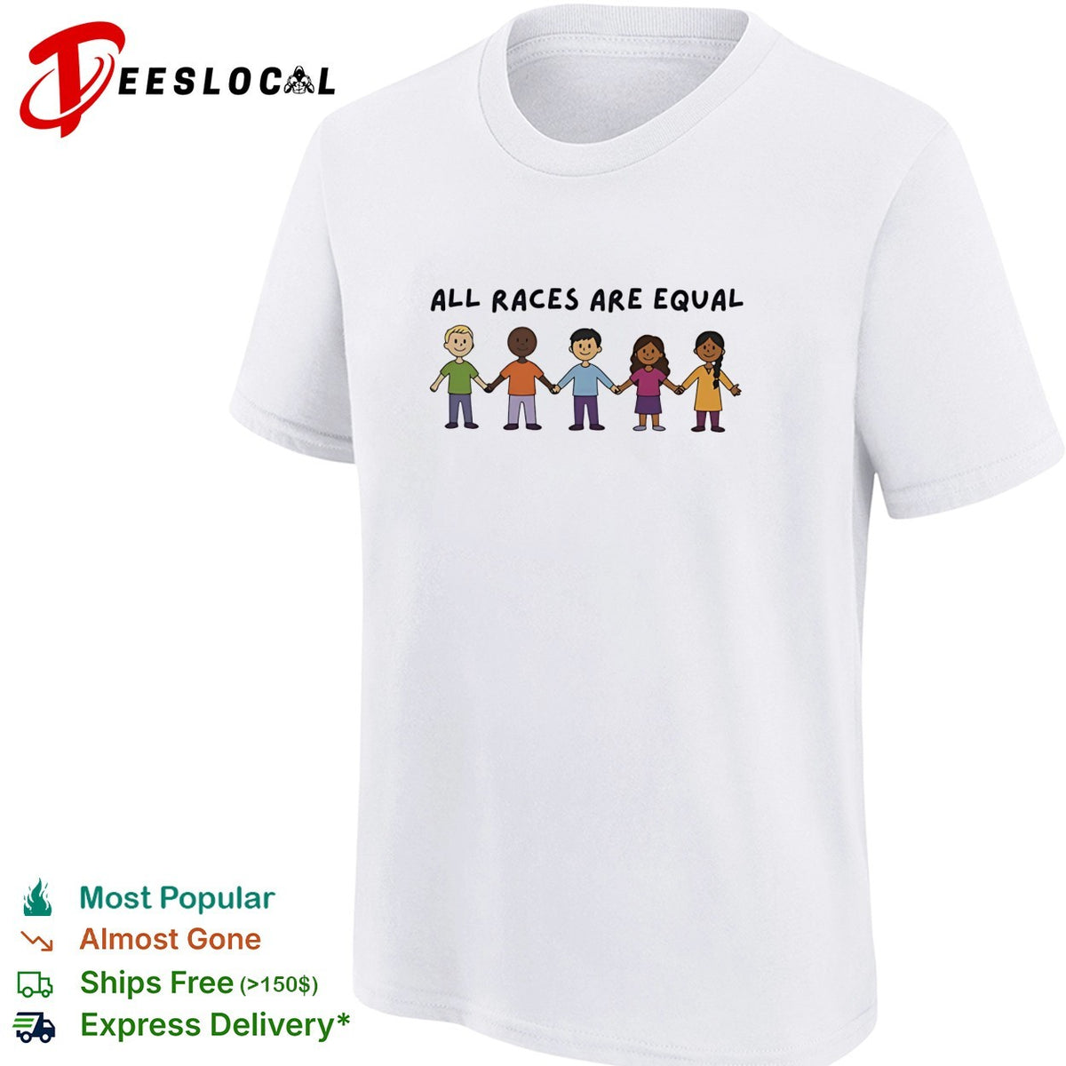 All races are equal cartoon shirt