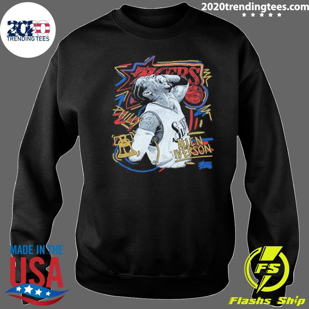 Allen Iverson Philadelphia 76ers Mitchell & Ness Chalked Up Shirt