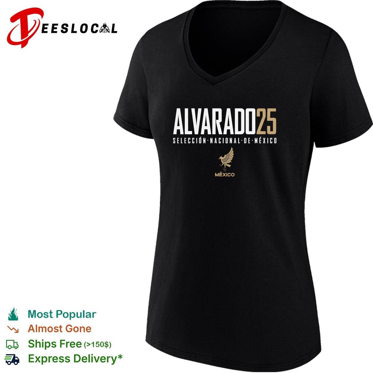 Alvarado 25 Mexico Seleccion Nacional soccer shirt