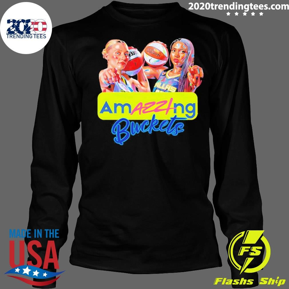 Amazzing Buckets Paige Bueckers And Azzi Fudd Wnba Dallas Wings Vintage Shirt