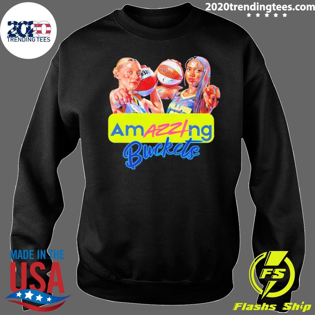 Amazzing Buckets Paige Bueckers And Azzi Fudd Wnba Dallas Wings Vintage Shirt