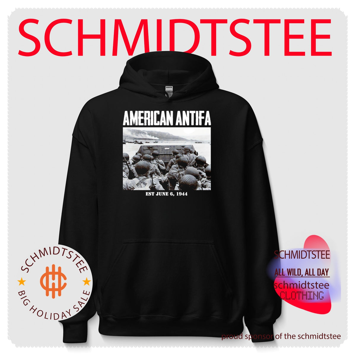 American Antifa Est June 6 1944 D-Day World War II shirt
