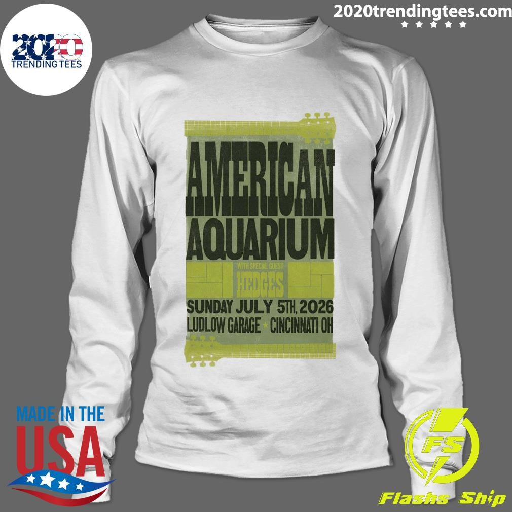 American Aquarium In Cincinnati OH On July 5th 2026 Tour Shirt