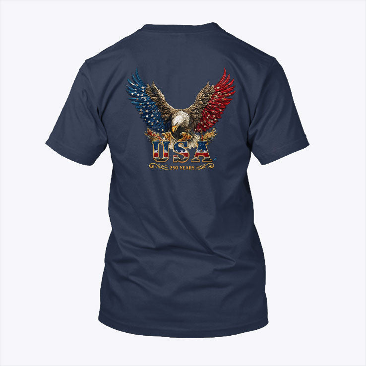 American Eagle USA 250 Years Patriotic T Shirt
