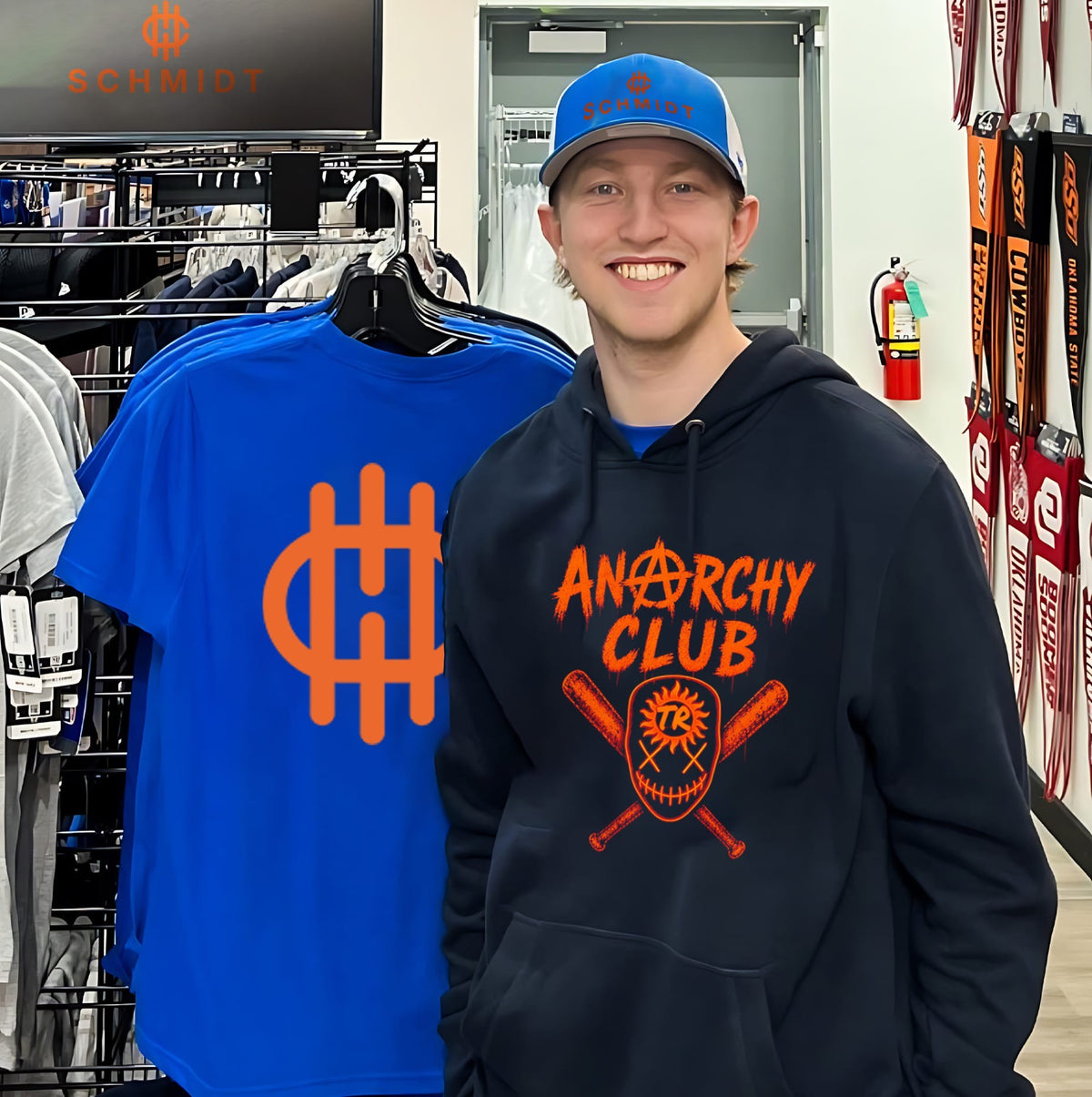 Anarchy Club masked face graphic shirt