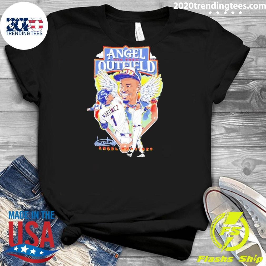 Angel Martinez In The Outfield Cleveland Guardians Signature Shirt