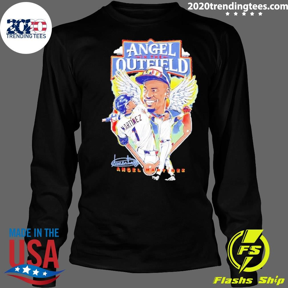 Angel Martinez In The Outfield Cleveland Guardians Signature Shirt