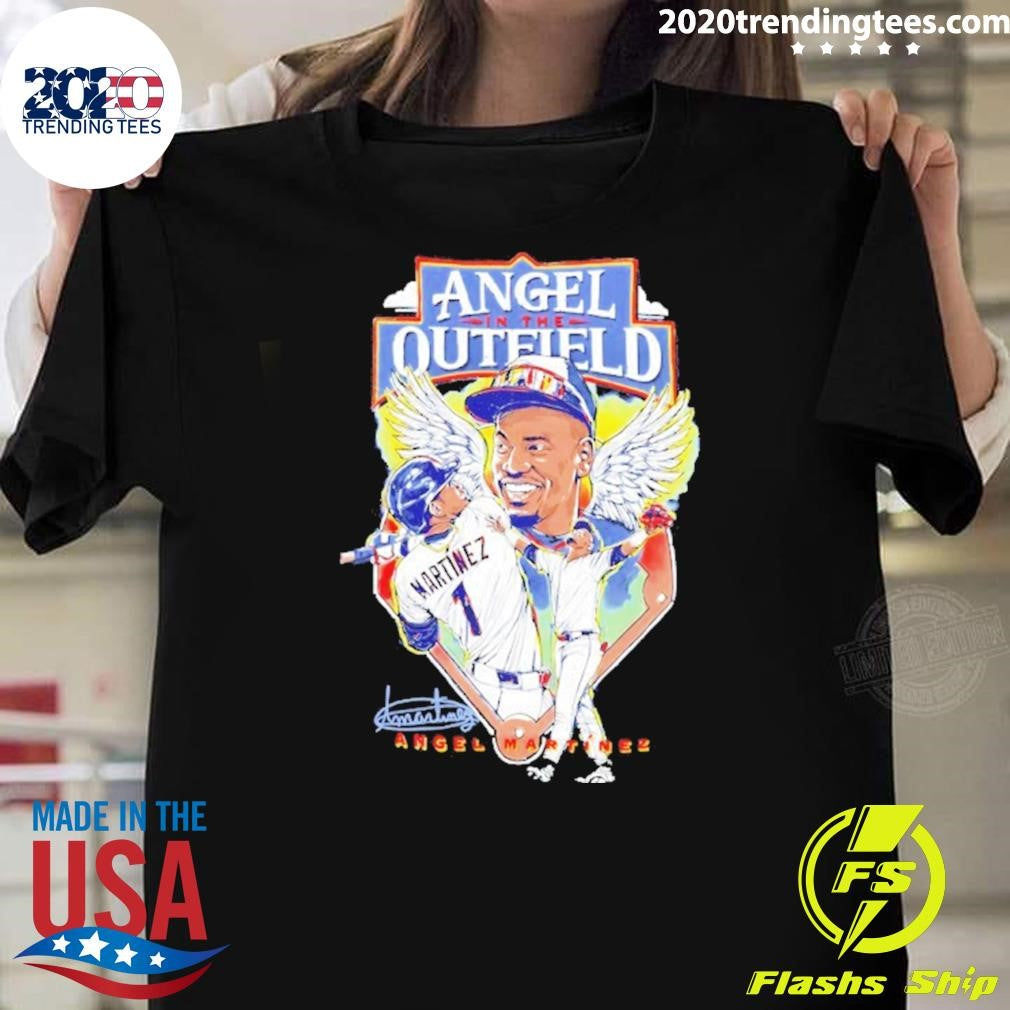 Angel Martinez In The Outfield Cleveland Guardians Signature Shirt