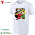 Angry Birds comic panel collage multiple birds and pig illustration graphic shirt