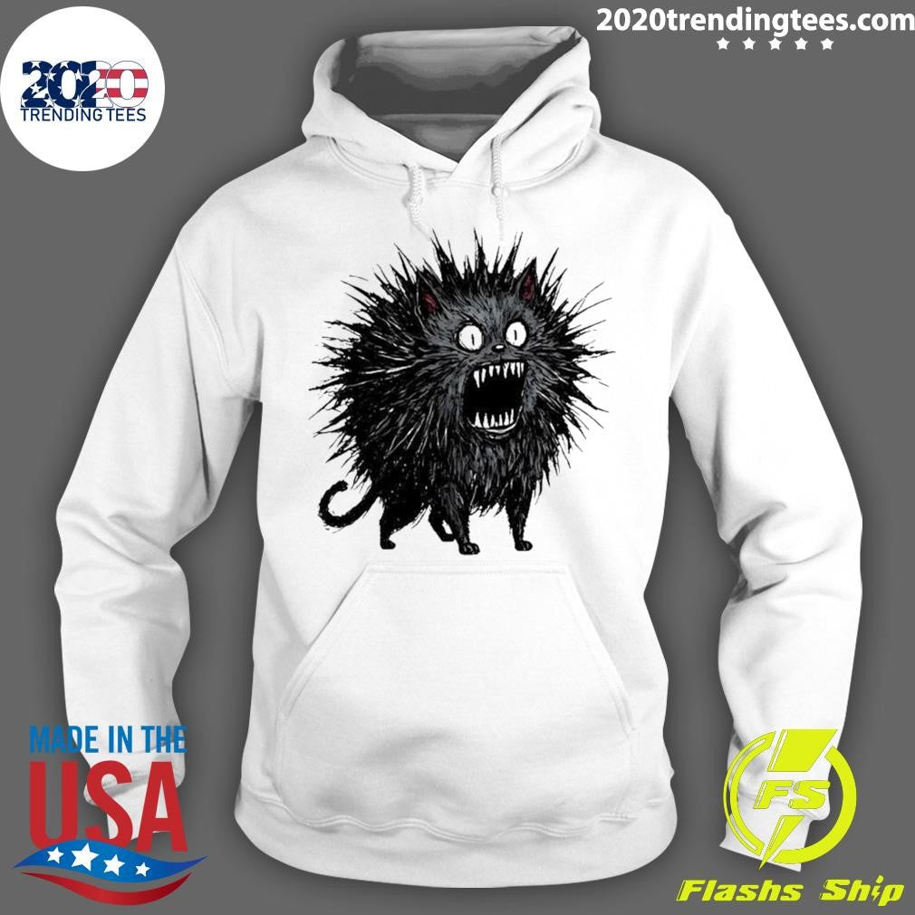 Angry Wild Spiky Black Cat Meme Shirt