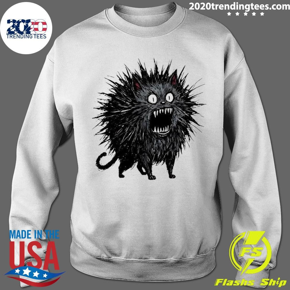 Angry Wild Spiky Black Cat Meme Shirt