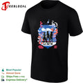 Anime squad silhouette Mount Fuji cherry blossom moonlight graphic shirt