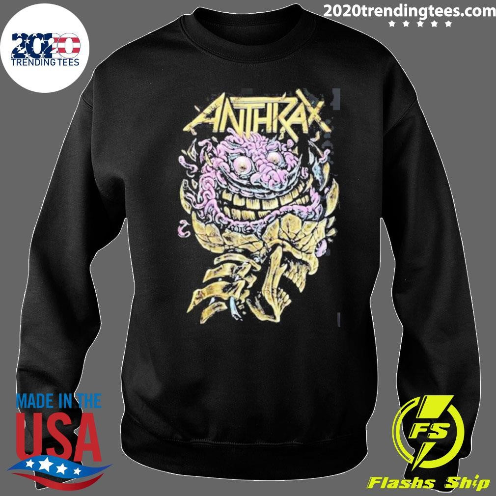 Anthrax Australia Tour 2026 Merch Tee Skull Brain Art With Dates Back Shirt
