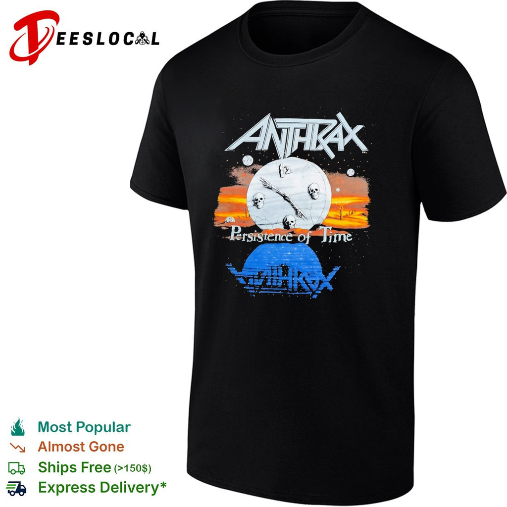Anthrax persistence of time skull clock shirt