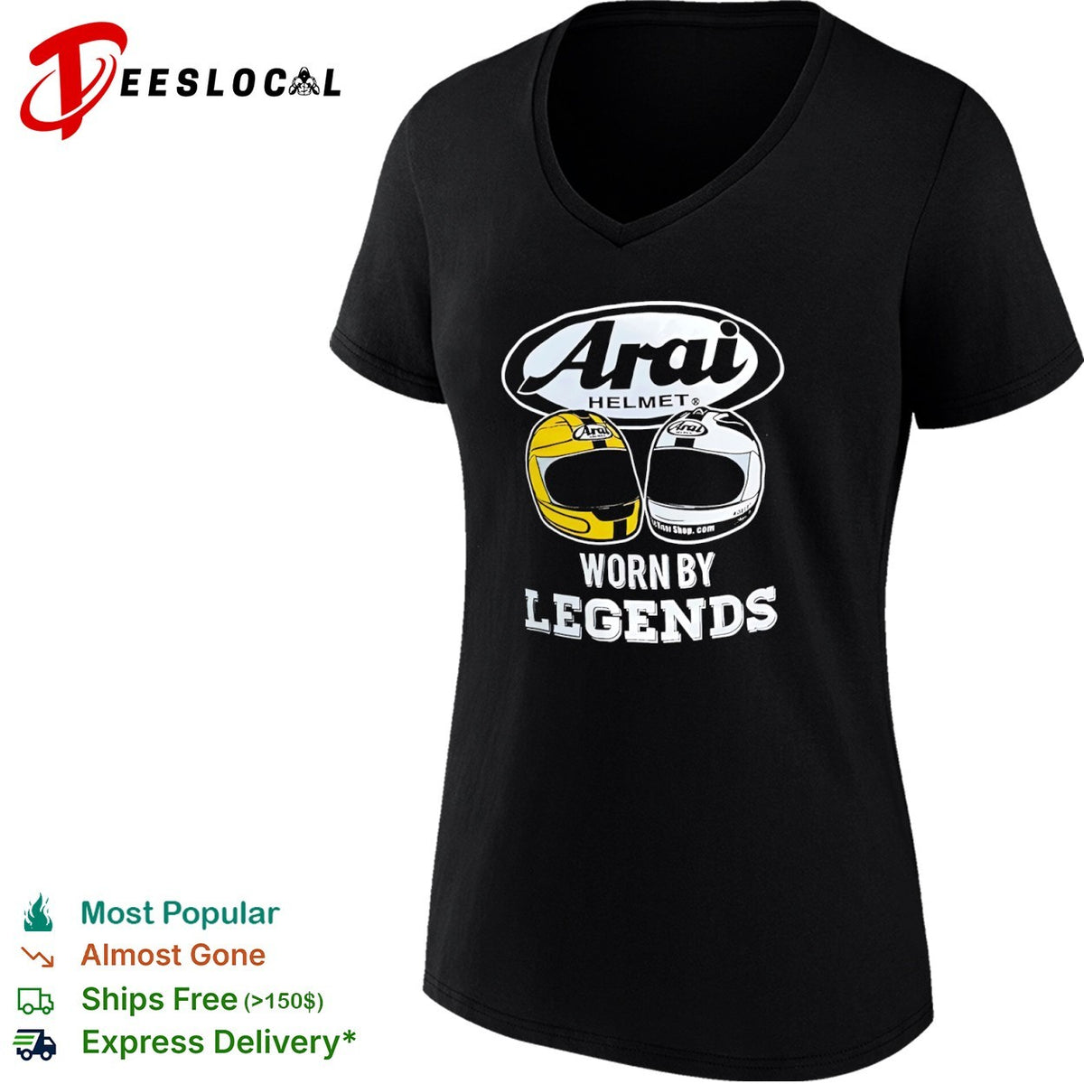 Arai Helmet Worn by Legends Motorsport Racing shirt
