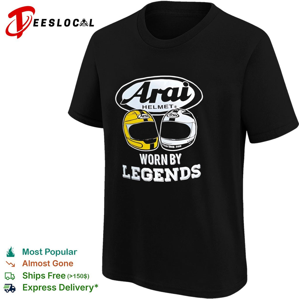 Arai Helmet Worn by Legends Motorsport Racing shirt