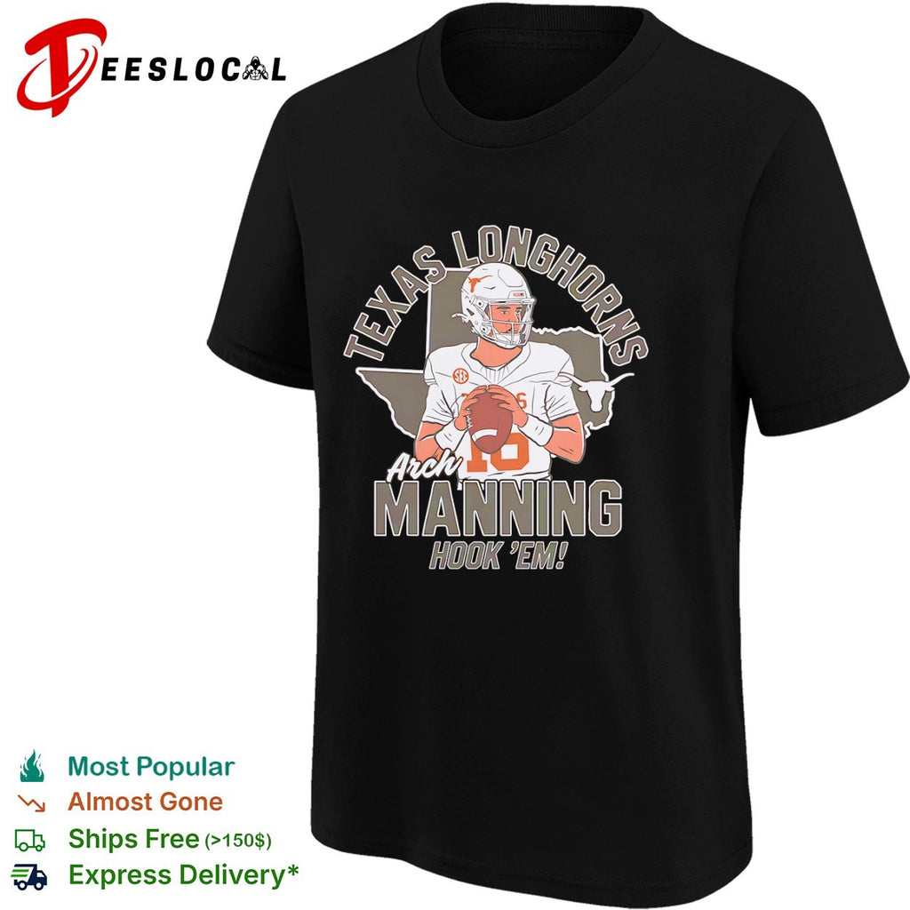 Arch Manning Texas Longhorns SEC football hook em shirt