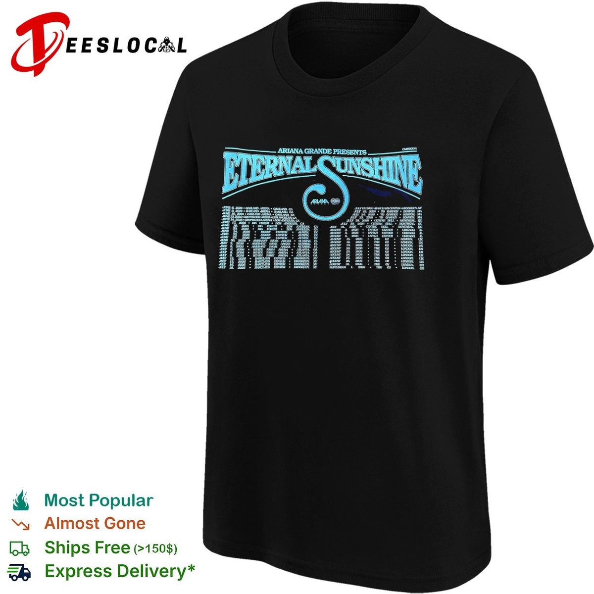 Ariana Grande Eternal Sunshine 2026 Tour Dates Concert Schedule Concert Tour shirt