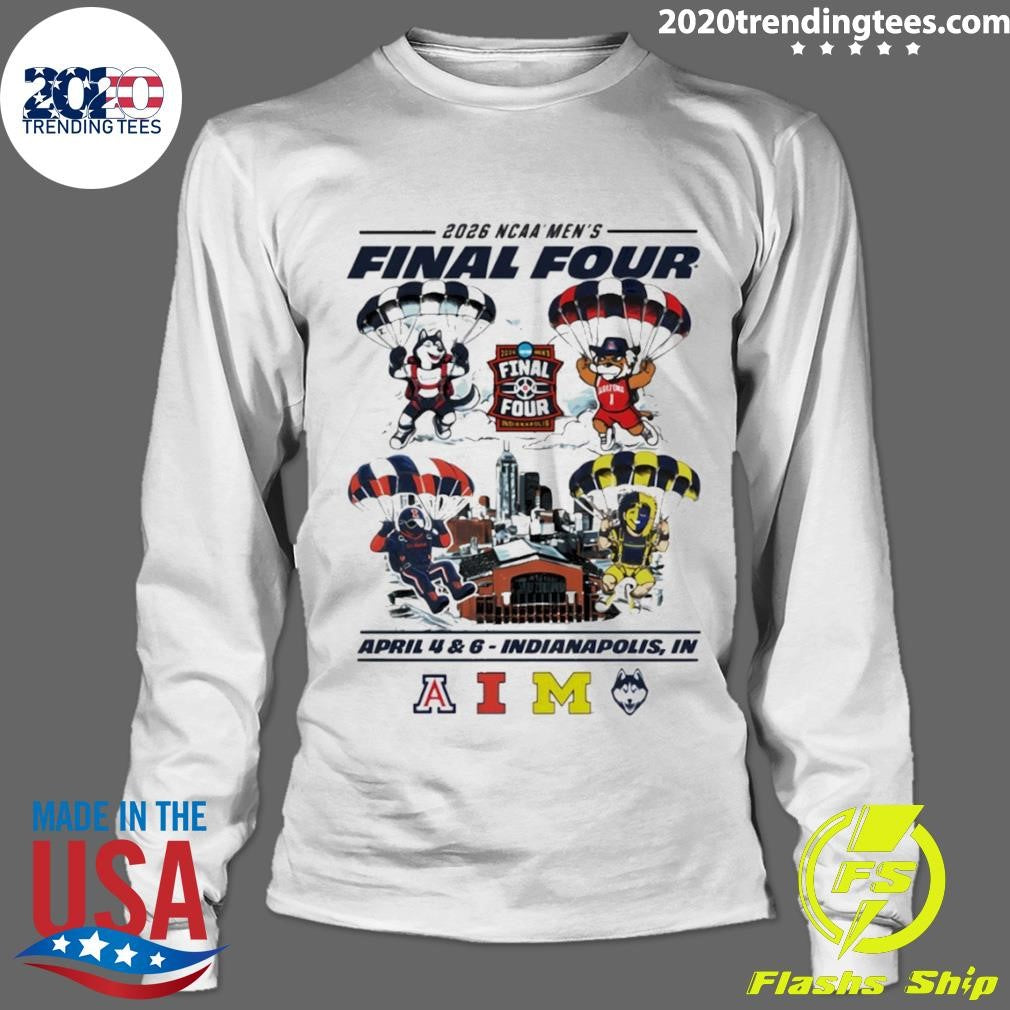 Arizona Illinois Michigan Huskies Something Inked Ivory 2026 Men’s Basketball Final Four Mascot Shirt