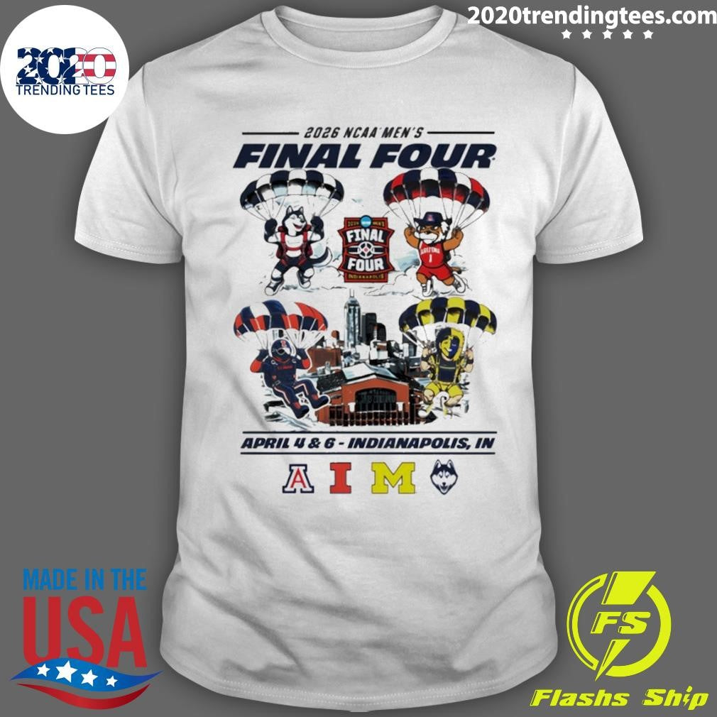 Arizona Illinois Michigan Huskies Something Inked Ivory 2026 Men’s Basketball Final Four Mascot Shirt
