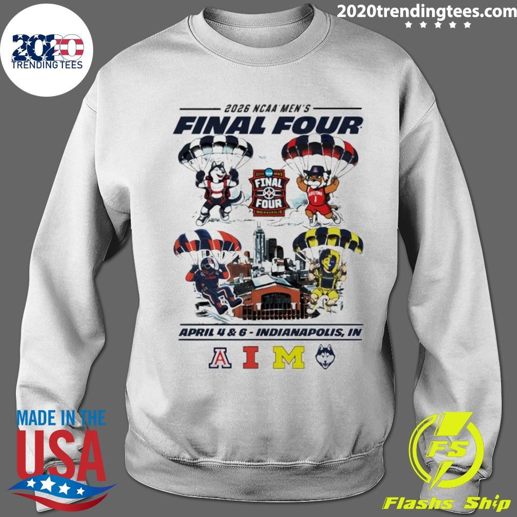Arizona Illinois Michigan Huskies Something Inked Ivory 2026 Men’s Basketball Final Four Mascot Shirt