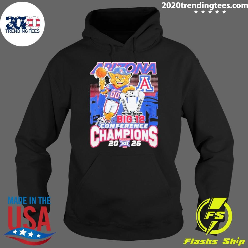 Arizona Wildcats 2026 Big 12 Conference Champions Mascot Trophy Shirt