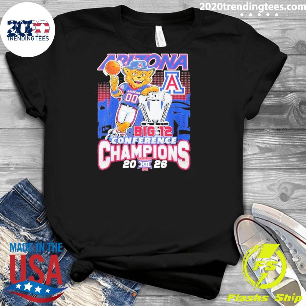 Arizona Wildcats 2026 Big 12 Conference Champions Mascot Trophy Shirt