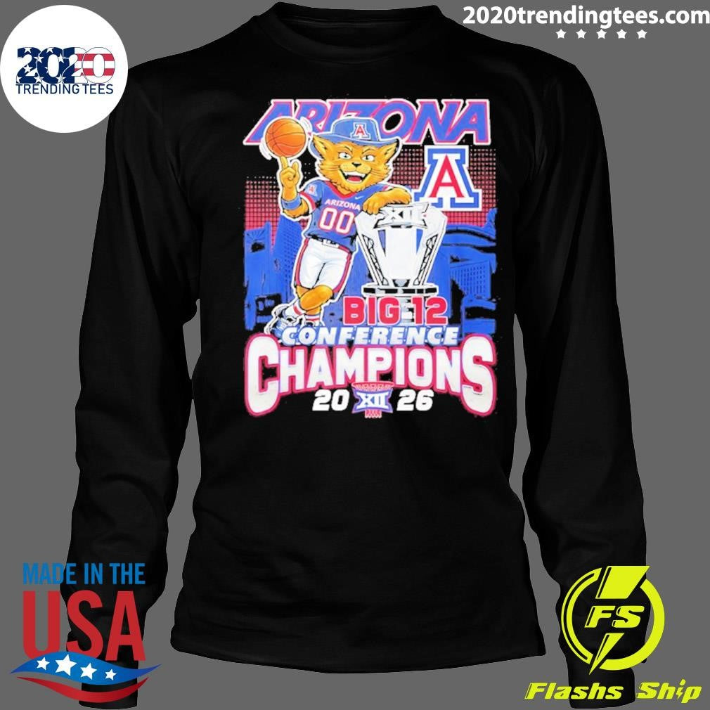 Arizona Wildcats 2026 Big 12 Conference Champions Mascot Trophy Shirt