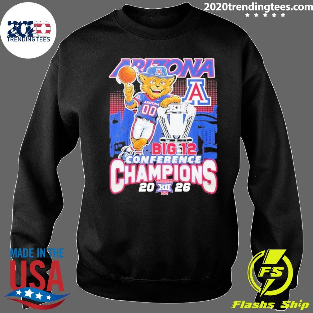 Arizona Wildcats 2026 Big 12 Conference Champions Mascot Trophy Shirt