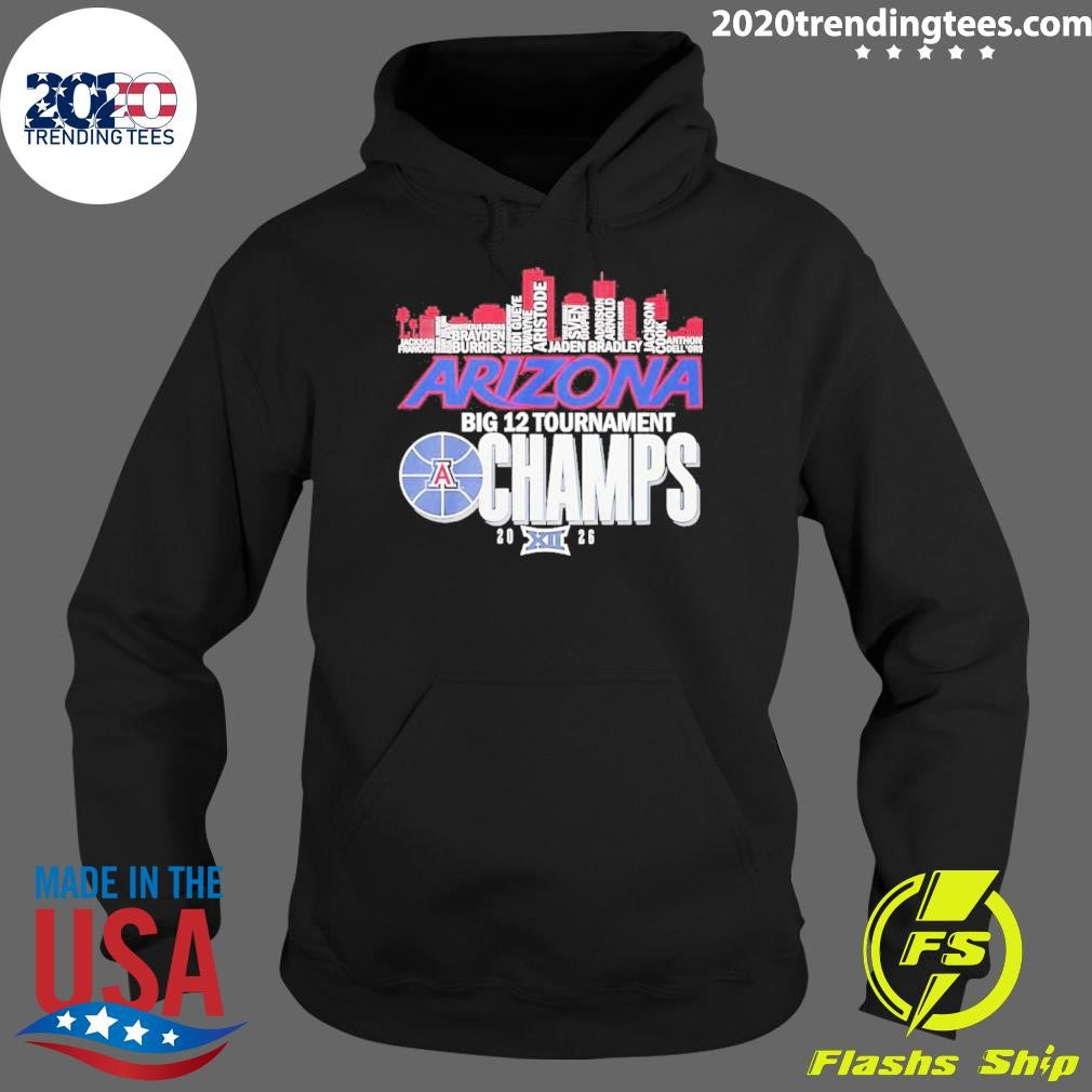 Arizona Wildcats 2026 Big 12 Conference Tournament Champions City Skyline Shirt