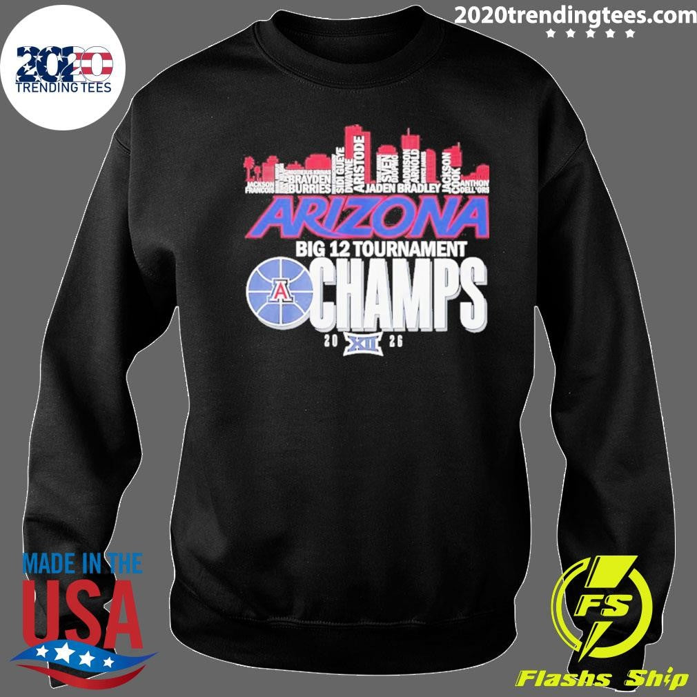 Arizona Wildcats 2026 Big 12 Conference Tournament Champions City Skyline Shirt
